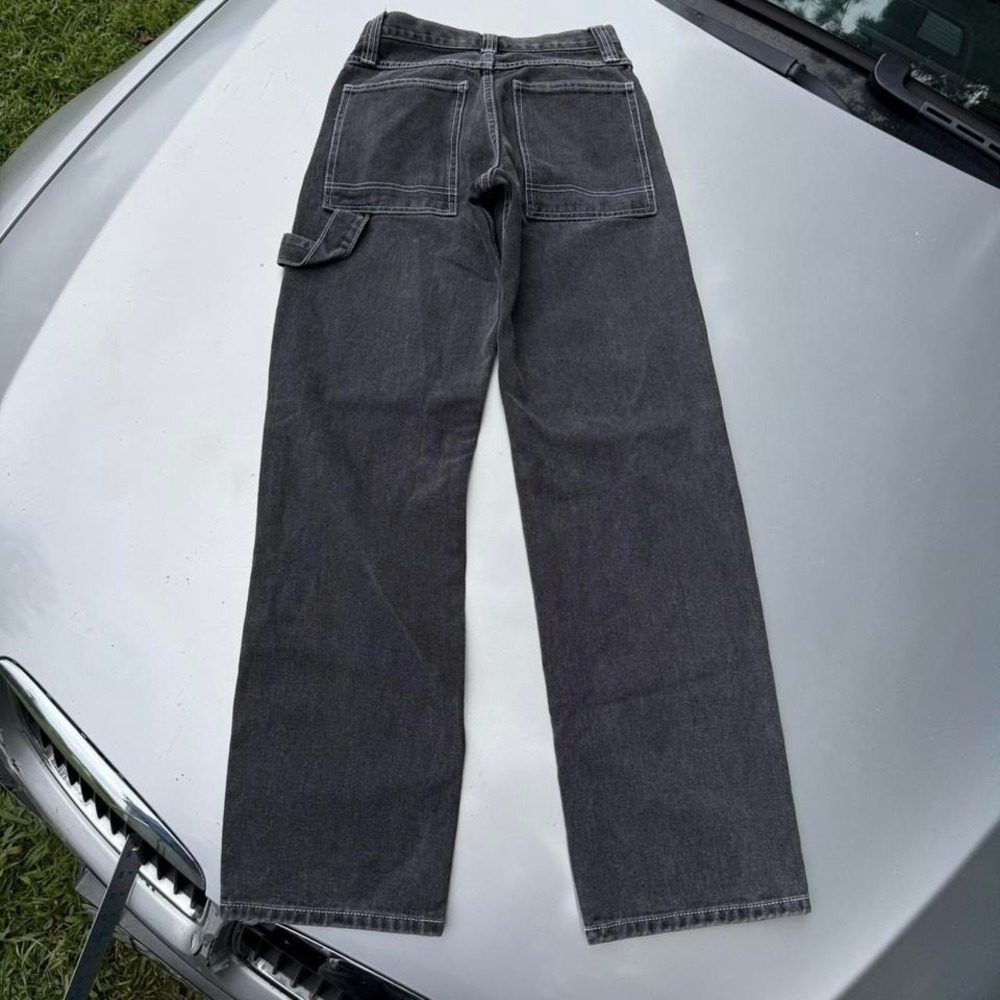 J. Galt Shanghai Black denim carpenter jeans with adjustable waist and zipper